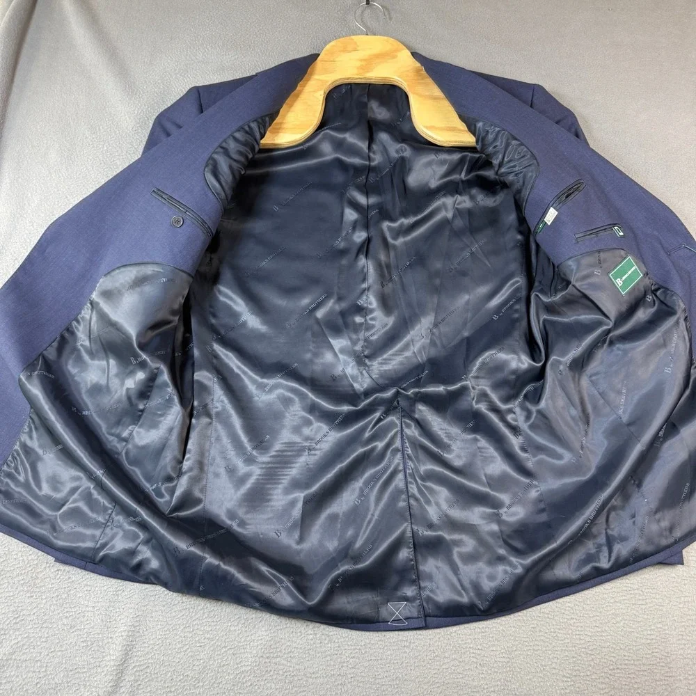 B by Brooks Brothers Mens Blue Performance Blazer Sport Coat 42 Long NWT